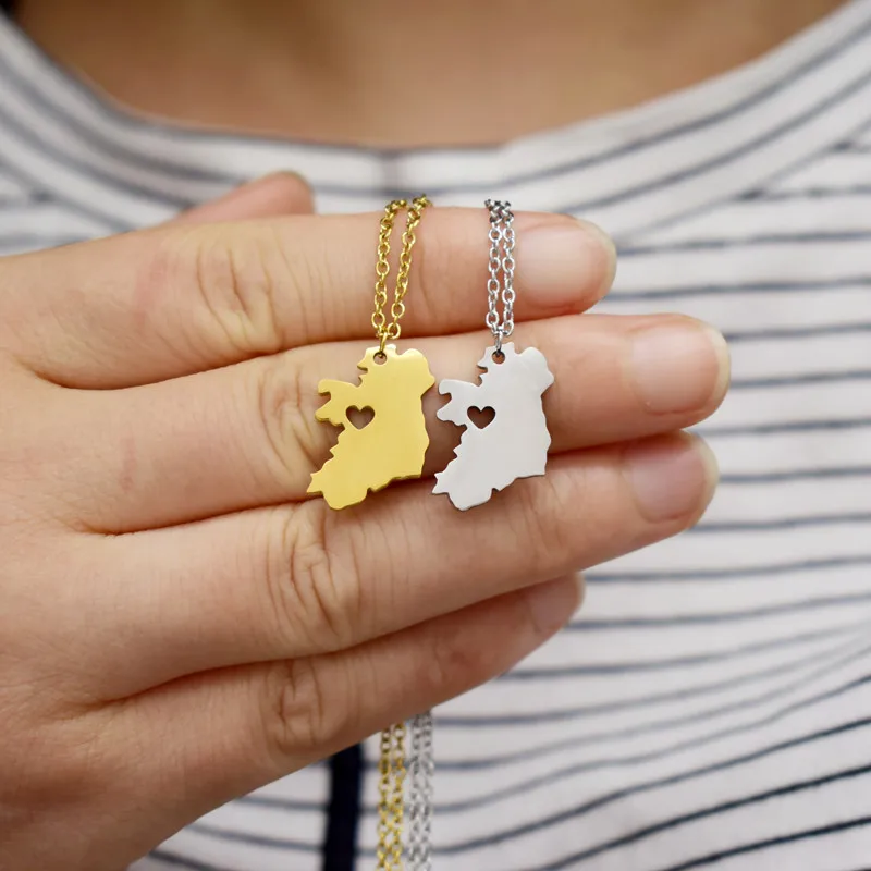 Ожерелье с подвеской в виде карты страны из Европы и Америки украшения