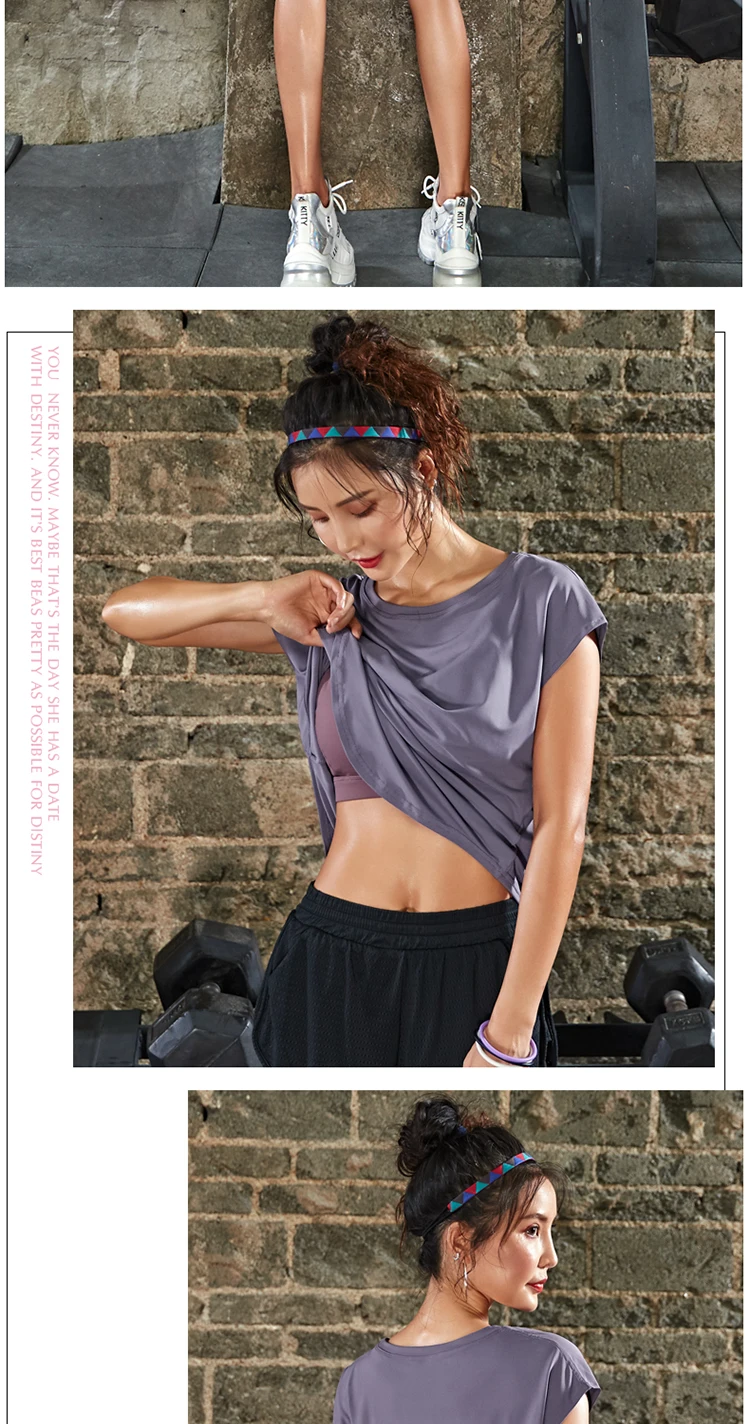 Quick Dry Stretch Slim Fit Yoga Tops Women Sport T Shirt Gym Jerseys Fitness Shirts Yoga Running Dancing Female Cloth