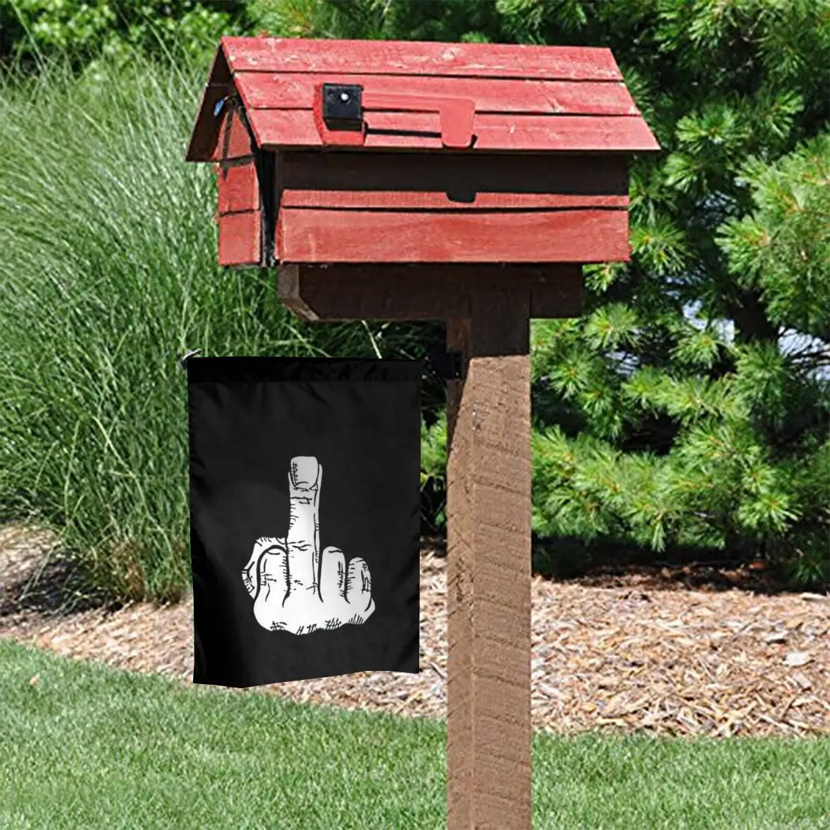 

Up Yours Middle Finger 12*18in Garden Flag