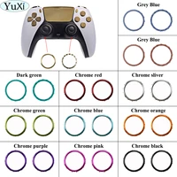 yuxi chrome plating replacement accessories accent rings for sony for ps5 controller diy gamepad parts