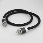 P111 высокого качества с серебряным покрытием из бескислородной меди, кабель питания Hi-Fi углеродного волокна родием AC EU штепсельная вилка США AU шнур питания линии электропередачи компакт-диска