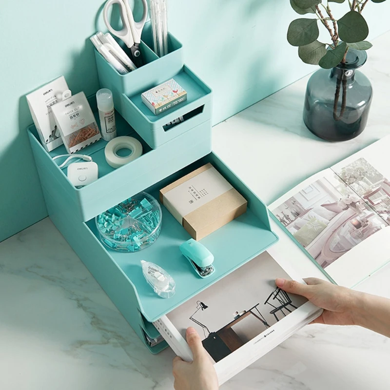 

A4 Paper Organizer Document Plastic Case Office Table Desk Storage Superposition Filling File Box