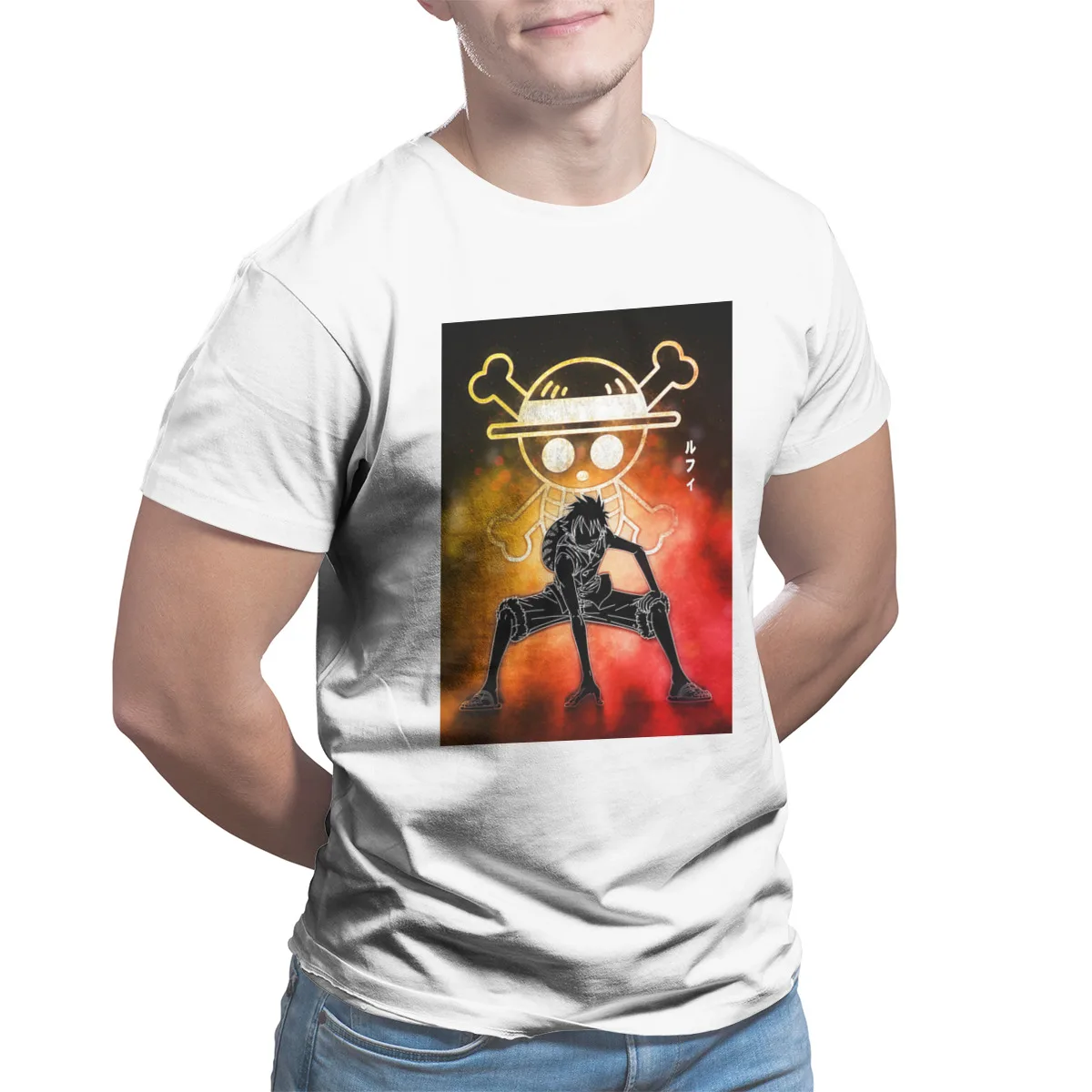 

Spirit of pirate king Fashion Black Wholesale Clothes Cosplay Round Collar Tees 29058