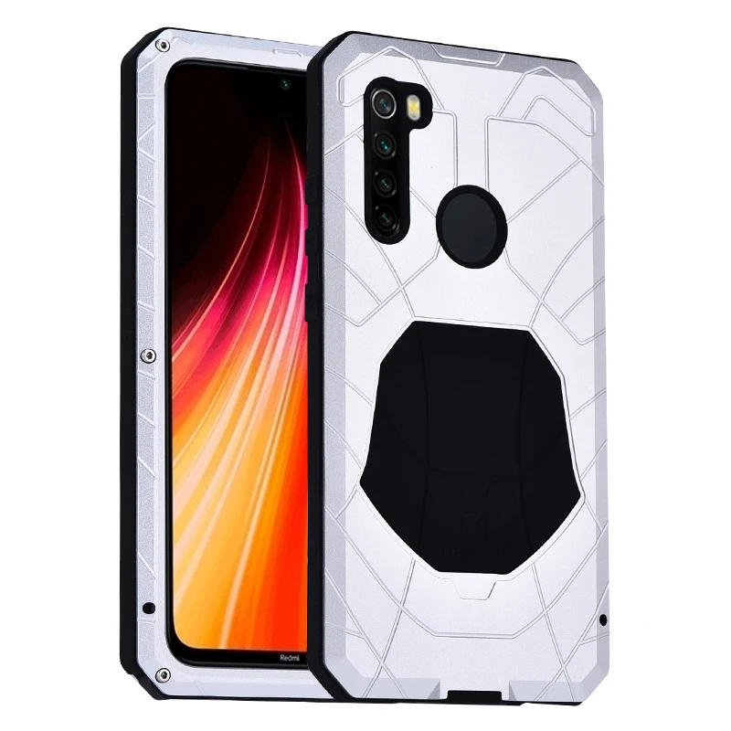 Silver IMATCH для Xiaomi Redmi Note 8 Pro Чехол для Телефона Жесткий Алюминиевый металлический протектор Полный Чехол Броня сверхпрочный противоударный - Color: Silver
