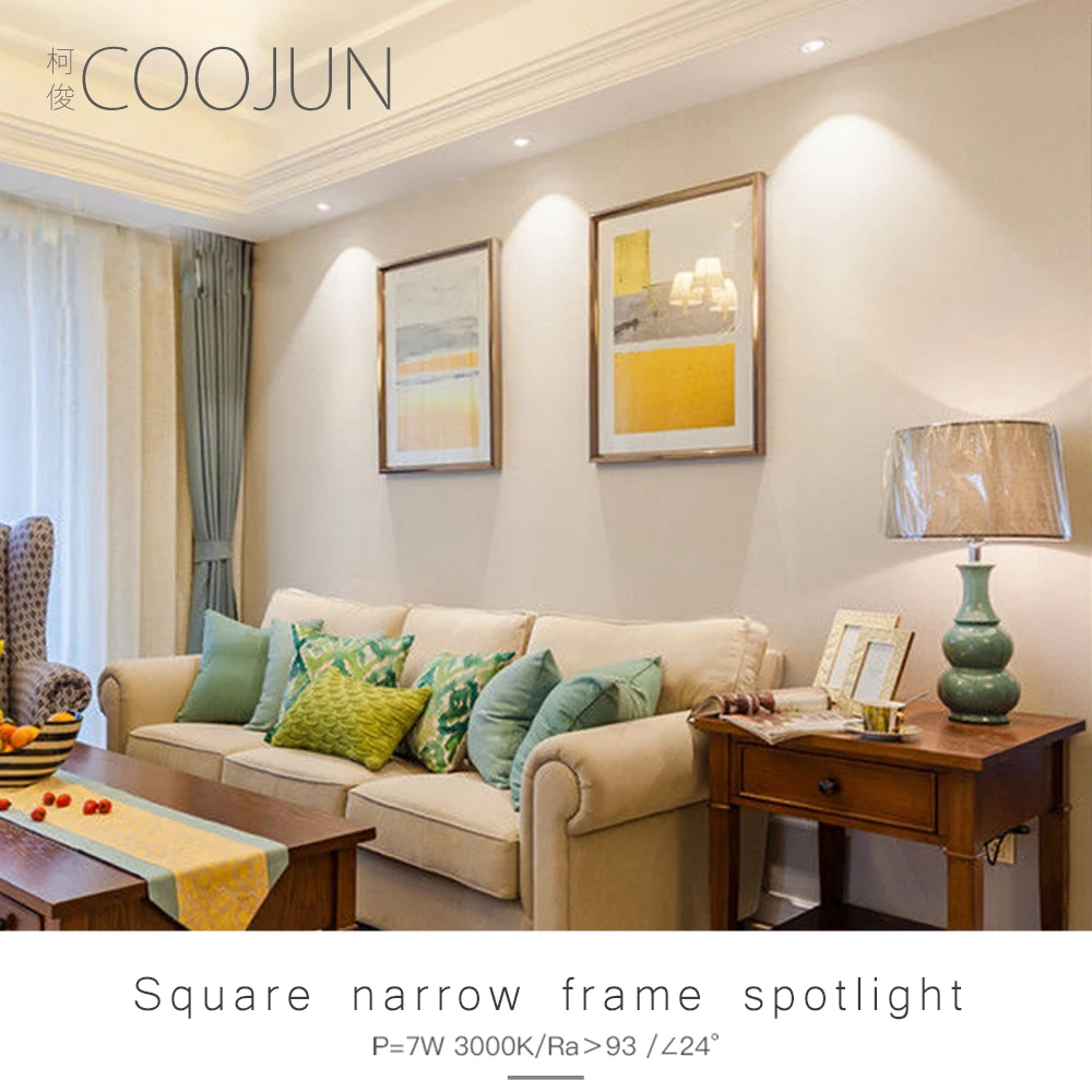 Простота обслуживания решетка светильник 7 Вт 14 24 узкая рамка Встроенный