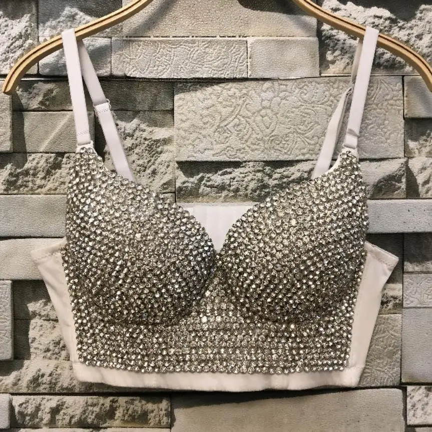 

Plus pearl handmade high quality jewelry diamond bra pearl bra sexy as a woman