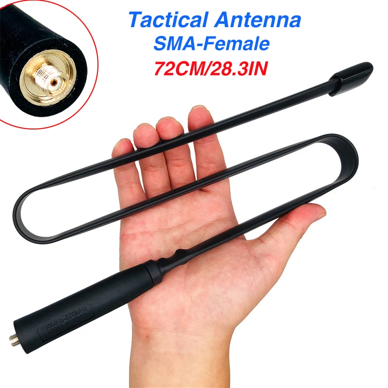 72 см SMA Female Складная тактическая антенна CS Двухдиапазонная VHF UHF 144/430Mhz для Walkie Talkie