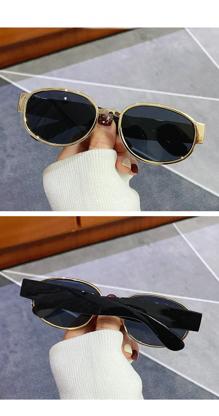 

Vintage Sunglasses Men 2021 New Luxury Women Sunglasses Oval Punk Glasses Fashion Eyewear UV400 Gafas de sol