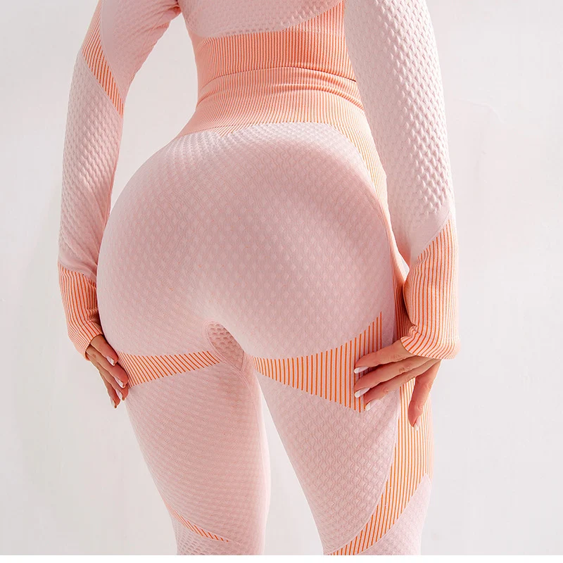 Штаны для йоги с высокой талией женские спортивные Леггинсы фитнеса и спортзала