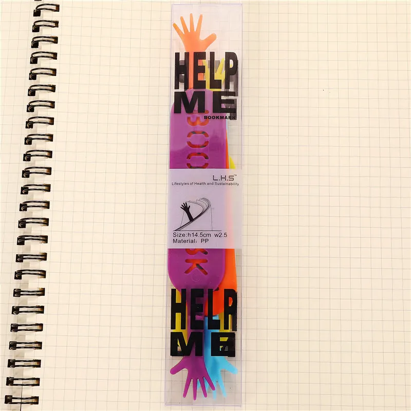 4 шт./лот "Help Me" Яркая Закладка papelaria boekenlegger закладки для книжных клипов офисные школьные принадлежности канцелярские 1427