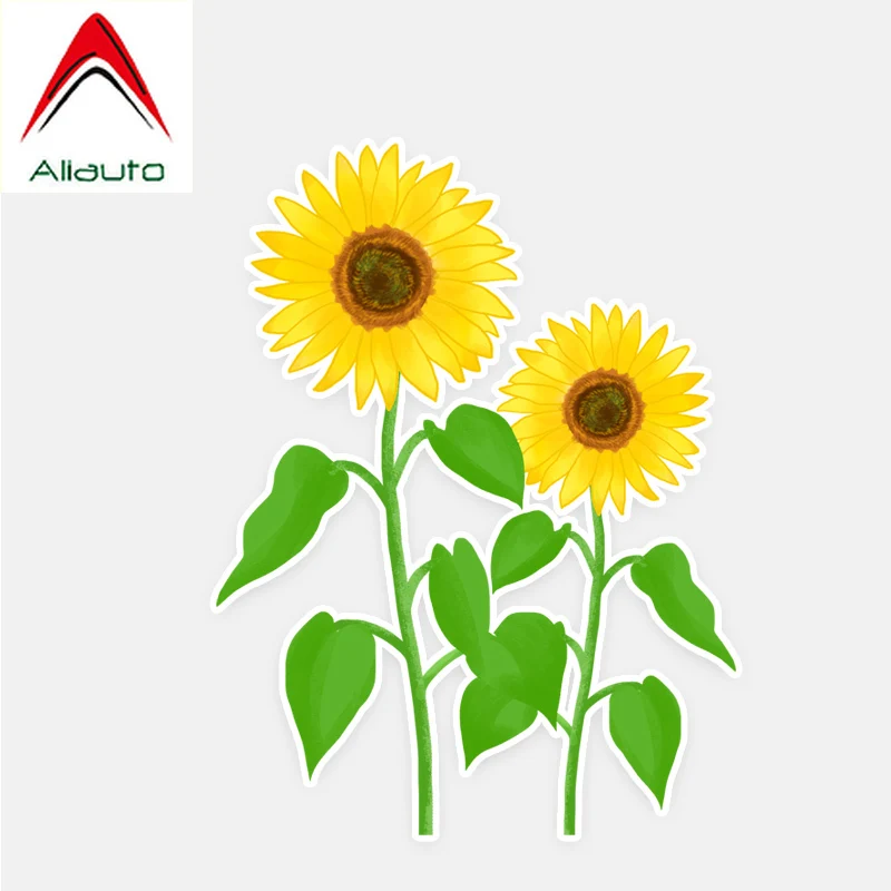 Автомобильные наклейки Aliauto с красивым подсолнухом аксессуары Декор Виниловая