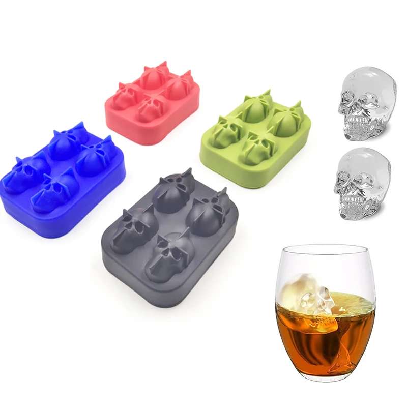 

Creative Skull Shape Ice Cube Maker DIY Ice Cube Tray Chocolate Mold Home Bar Party Cool Whiskey Wine Ice Cream Tool Silicone