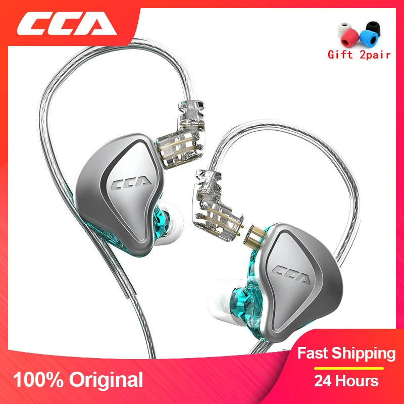 

Cca nra 1 unidades de acionamento eletrostatico + 1 tres unidade dinamica magnetica de alta fidelidade musica fone de ouvido