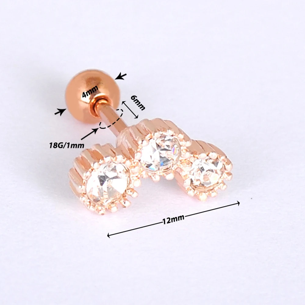 Серьги-гвоздики женские из нержавеющей стали украшение для пирсинга хрящевой