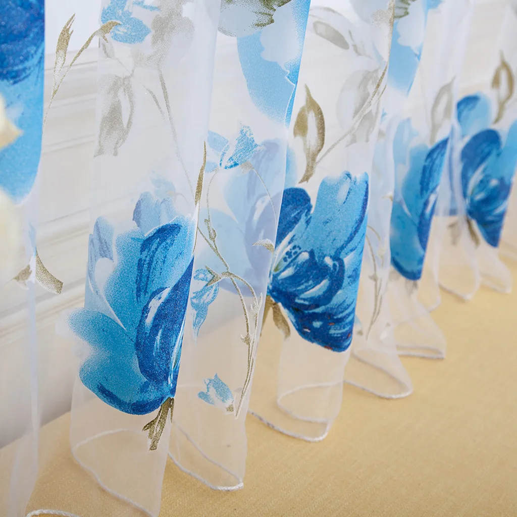 Тюлевые занавески с листьями винограда для дверей и окон из прозрачной ткани