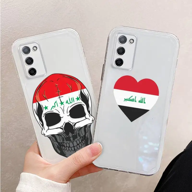

Iraqi flag Phone Case For Xiaomi Mi 11 Ultra Lite 10 Redmi Note 9 8 7 9a K30S K40 Pro Transparent Coque
