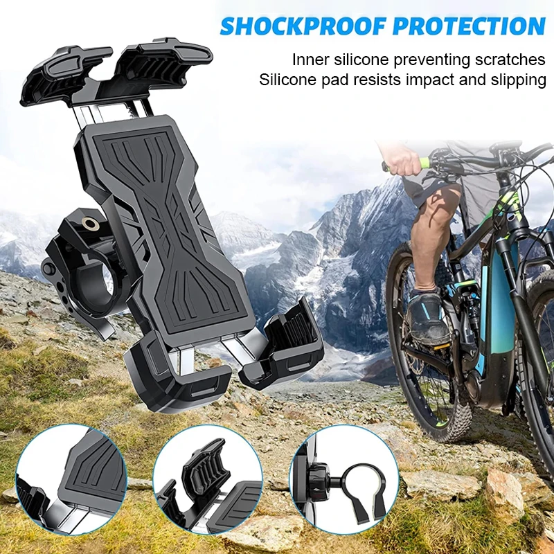 

Bicycle Phone Holder Motorcycle Bike Stand Bracket Mount For iPhone Samsung Universal 4-6.8 inch smartphones