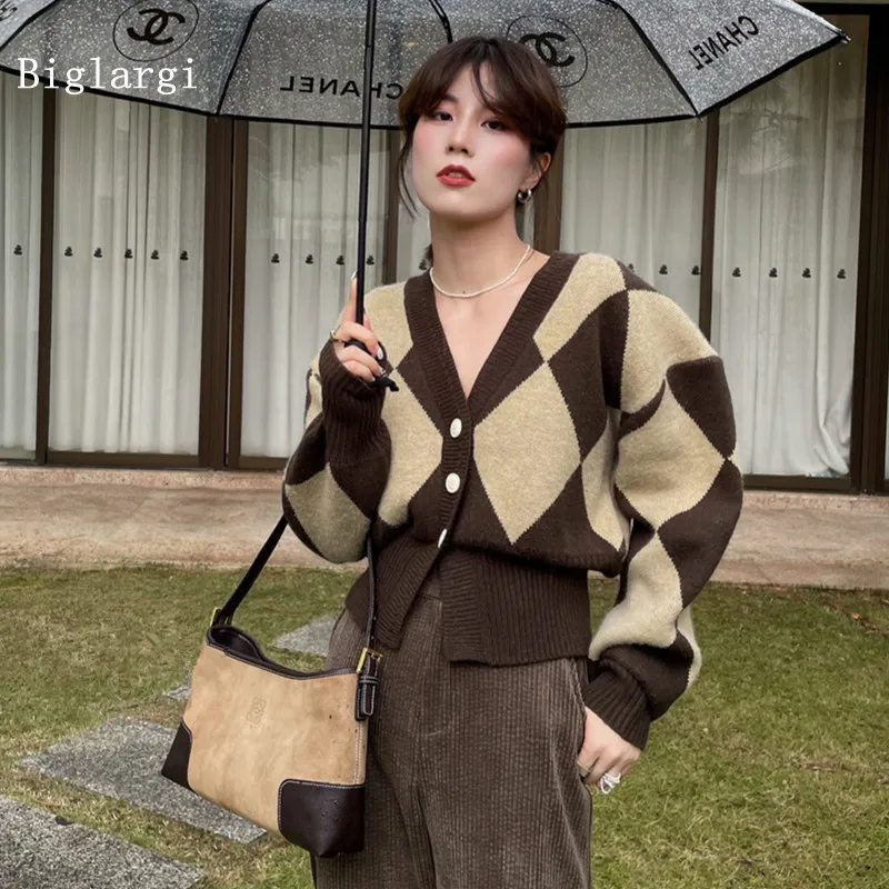 Новинка Осенний вязаный кардиган Женский Свободный Повседневный Кардиган в
