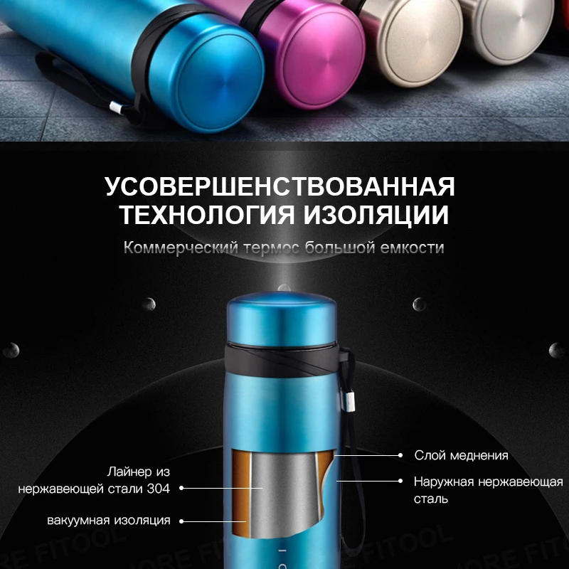500/650/900/1100 мл бутылка-термос Нержавеющая сталь стакан изоляцией из нержавеющей стали бутылки Портативный вакуумная фляга для Кофе кружка чашка