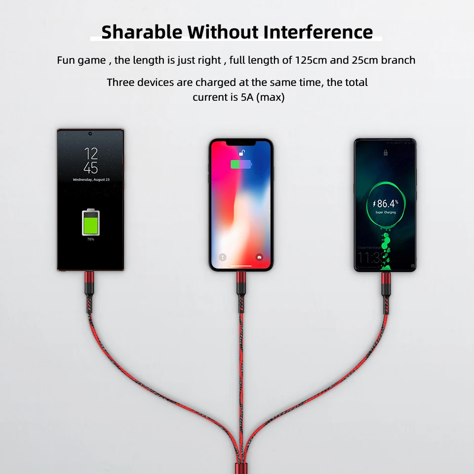 3 в 1 Micro Usb мульти кабель для быстрой зарядки Type C 3в1 Tipo зарядного устройства Kabel