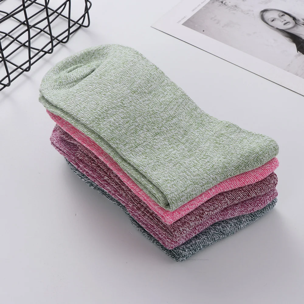 1 пара новых модных женских шерстяных носков полосатые носки из толстого хлопка