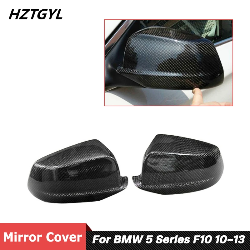 

1 пара Replacemet Стиль углеродного волокна Материал крышка зеркала заднего вида для BMW 5 серия F10 2010-2013