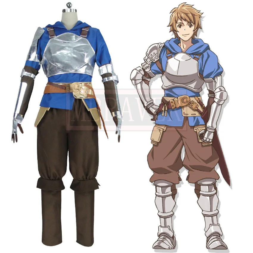 Granblue фантазия Гран Cos Косплэй костюм вечерние на Рождество и Хеллоуин