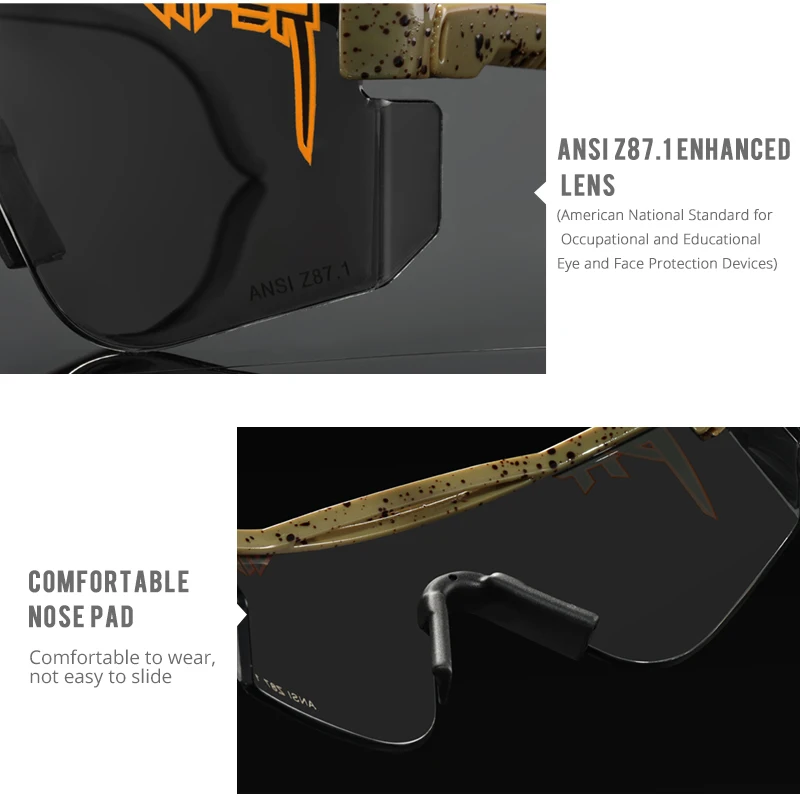 Оригинальные зеркальные солнцезащитные очки Pit viper tr90 с защитой UV400 Z87 + защитные
