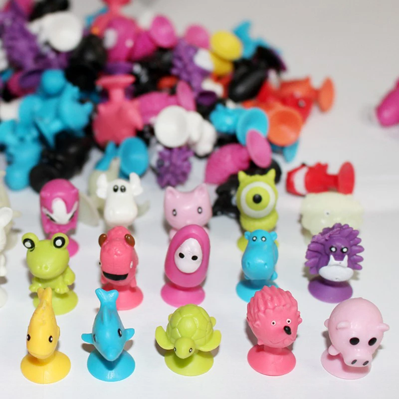 1 шт./10 шт. мультяшная игрушка присоска с животными мини кукла присоской для детей