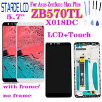 for asus zenfone max plus m1 zb570tl x018dc x018d lcd display touch screen digitizer sensor glass assembly with frame and tools