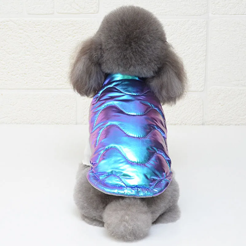 Зимнее пальто для домашних животных одежда 2019 зимняя теплая лазерная куртка