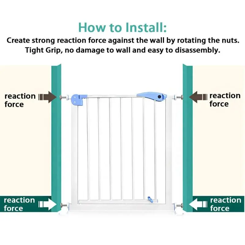 

Drop Ship. 4pcs Pressure Baby Gate Screw Bolts Threaded Spindle Rods Walk Thru Gates M10