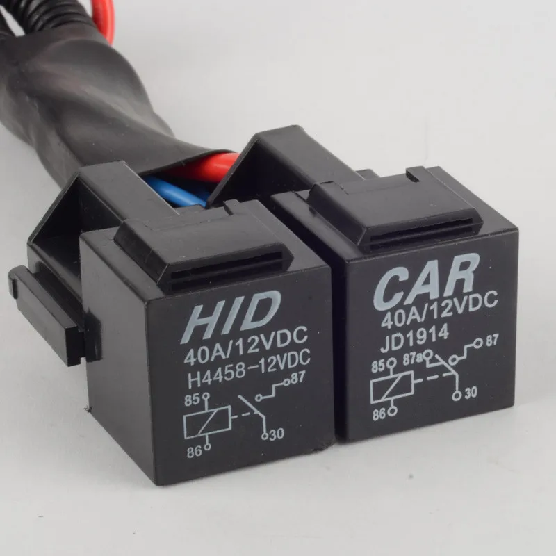 

H4/9003 Headlight Booster Cable Wire Harness Connector Relay Fuse Socket Black H4 Headlight Connector Fuse Socket Energy-saving
