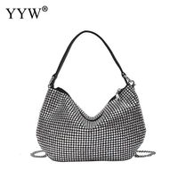 2021 fashion mini handbags evening party clutch purse rhinestone hobo bags for women luxury glitter bolso mujer underarm bag