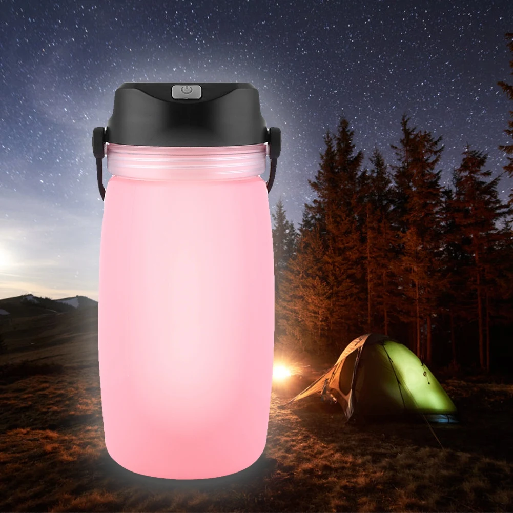 

Water Bottle Outdoor LED Lighting Solar Charge Camping Light Luminous Sports Water Bottle hiking Travel Outdoor water Tools