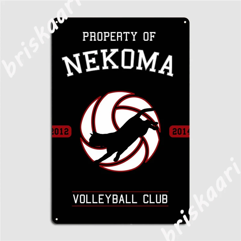 

Металлический знак Nekoma Club Haikyuu, клубный бар, роспись, кинотеатр, гостиная, создание оловянного знака, плакат