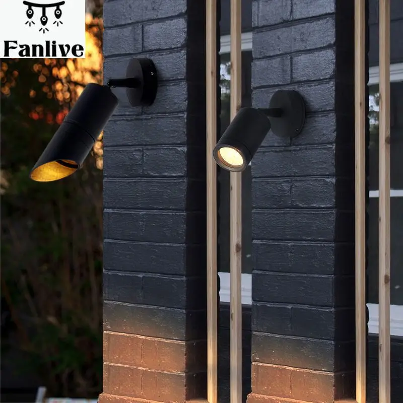 

10pcs AC85-265v Outdoors Downlights Billboard Door Headlights Balcony Lamp Waterproof Led Outdoor Adjustable