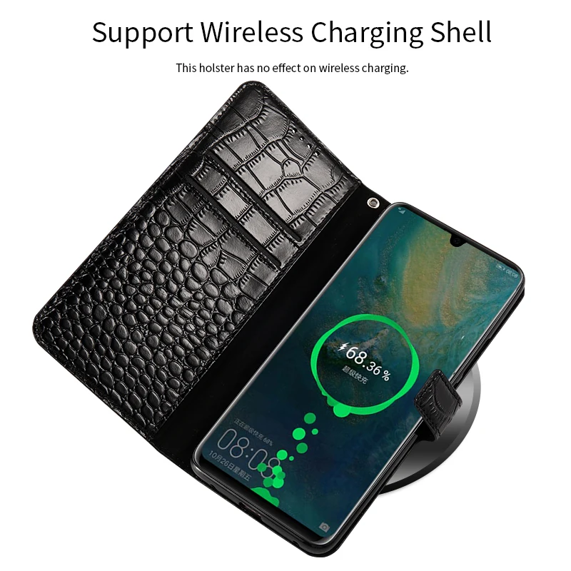 genuine leather card slot holder strap flip case for huawei p40 p30 lite p20 p50 pro mate 40 20 cover for honor 50 20 10 lite 9x free global shipping