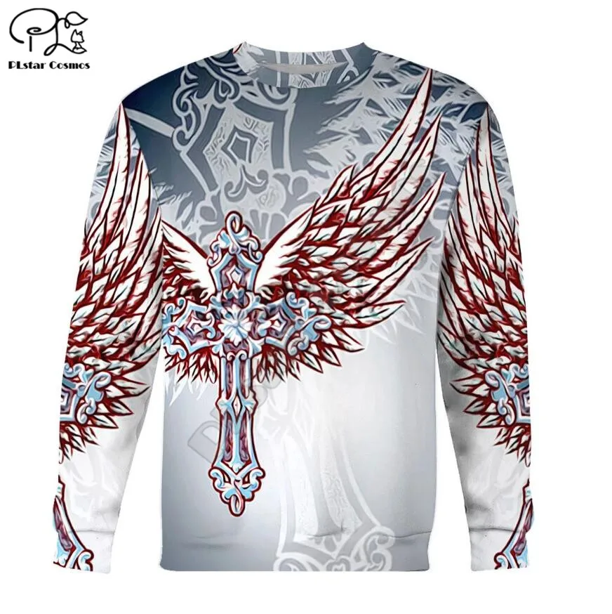 Толстовки с изображением кристианских звёздочек крыльев Ангела толстовка 3D