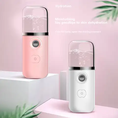 Пароочиститель нано-спрей, устройство для очистки лица, зеркальный распылитель, зарядка через USB, для салона красоты
