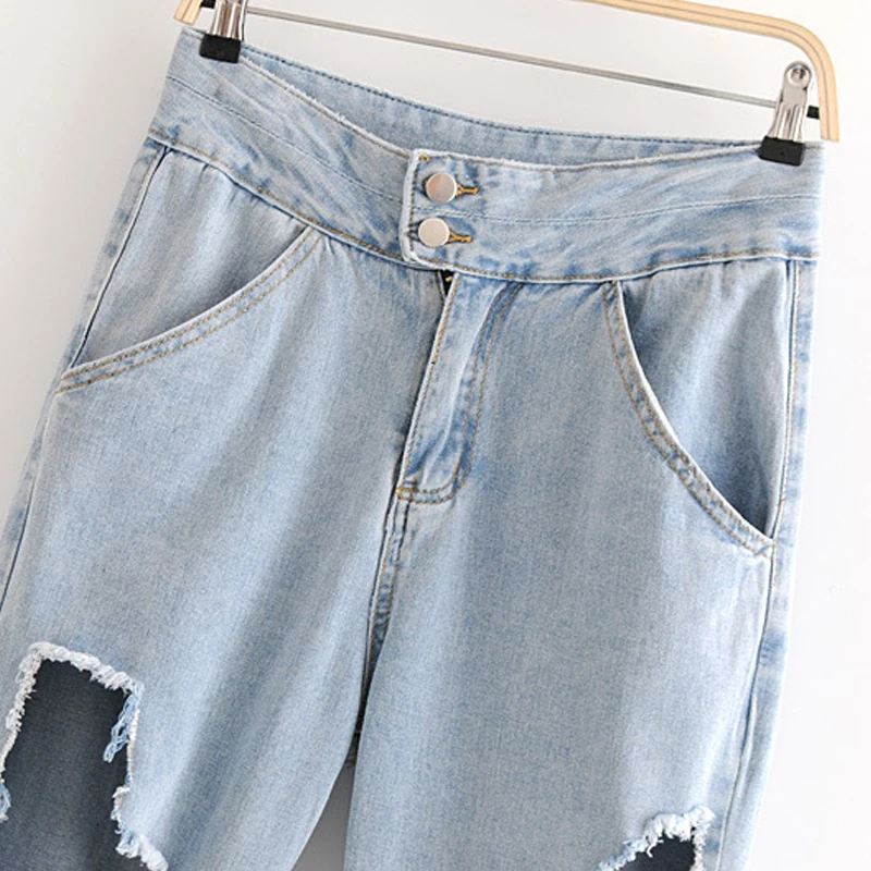 GOPLUS осень 2019 рваные джинсы женские с высокой талией брюки mom jeans C7869 | Женская