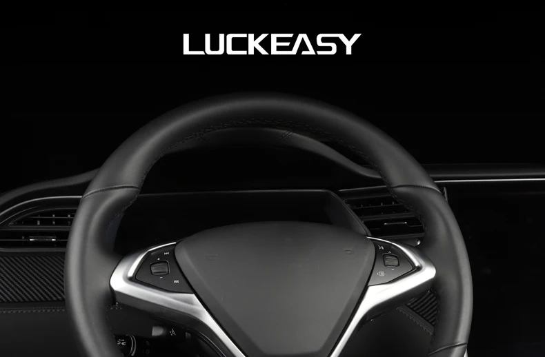 LUCKEASY Автомобильный руль декоративная заплатка для Tesla модель X/S- ABS рулевое колесо аксессуары декоративная рамка патч
