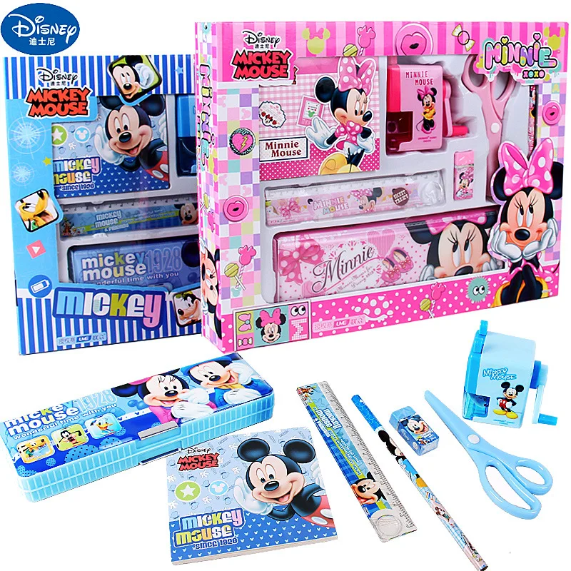 Дисней микки и минни мультфильм канцелярские принадлежности школьные пенал