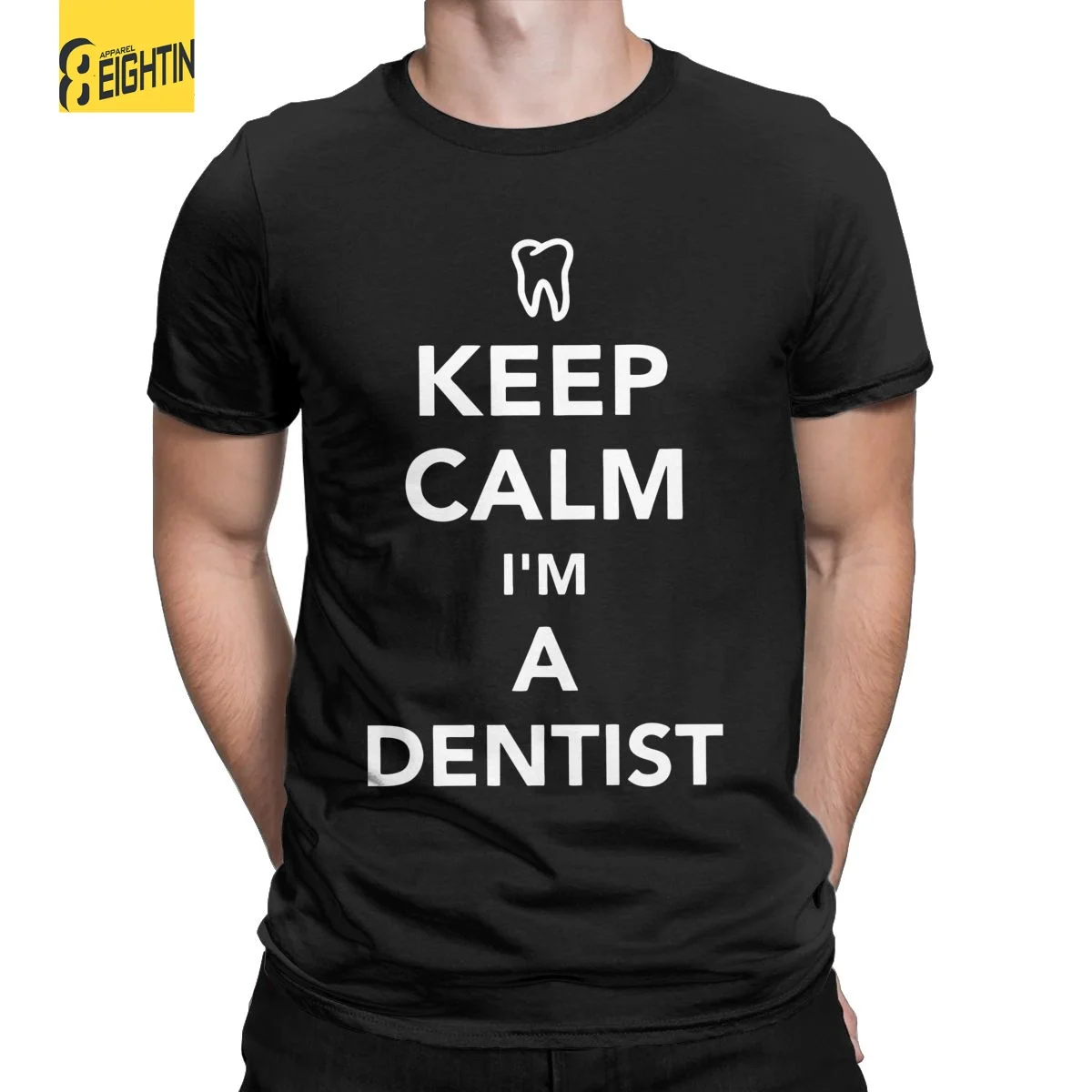 

Футболка мужская с надписью «Keep Calm», 100% хлопок, одежда, новинка, футболки с коротким рукавом и круглым вырезом, футболки большого размера