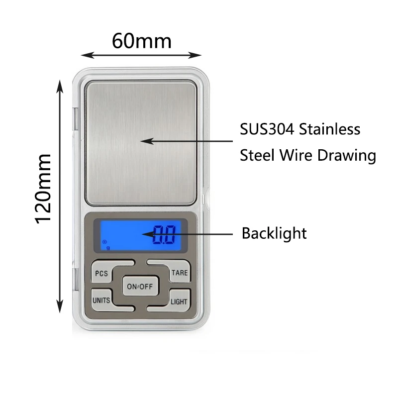 0.01g jewelry scales high precision digital Kitchen scales mini gram Electronic Scales LCD hand scales pocket weight scales Portable Palm weighing balance libra