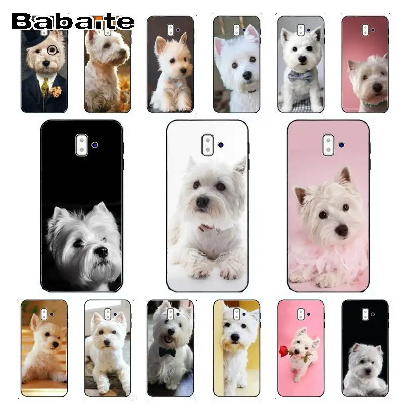 Чехол для galaxy j6plus 2018 Westie dog мягкий силиконовый черный чехол телефона samsung Galaxy j6 plus