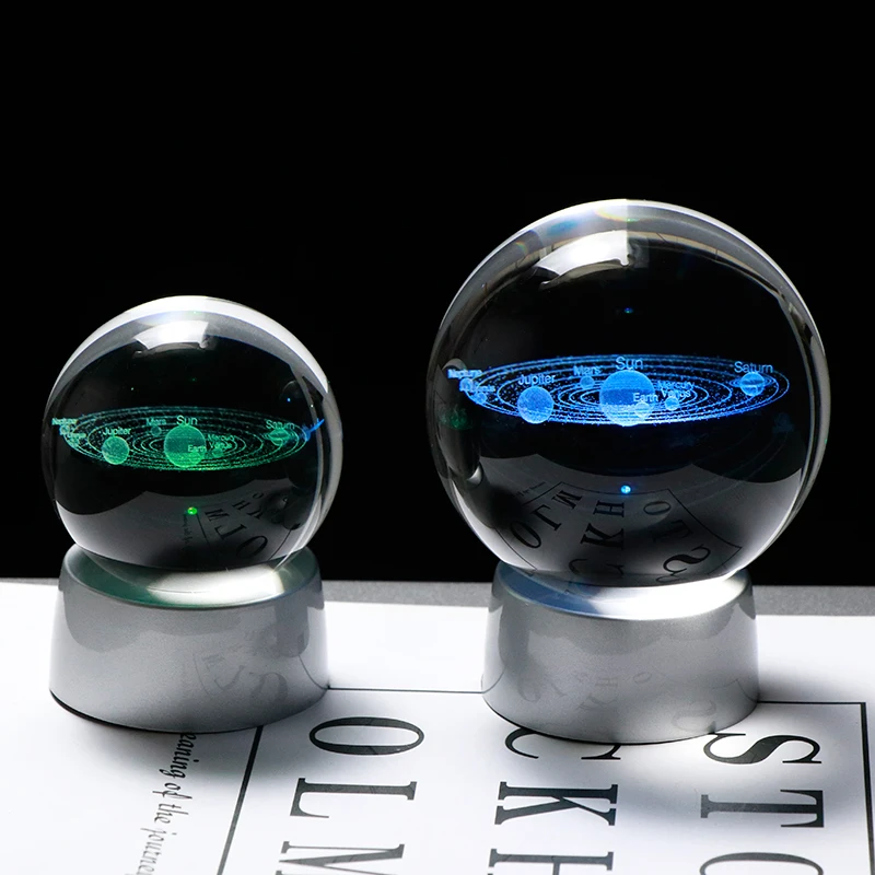 Штормовое стекло на солнечной батарее звезда хрустальный шар 3D внутренний