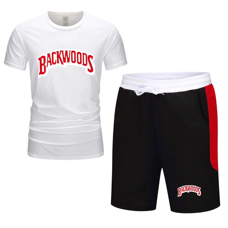 

2021 summer men's T-shirt shorts loose sports casual five-point pants beach shorts running quick-drying sports trend tide brand