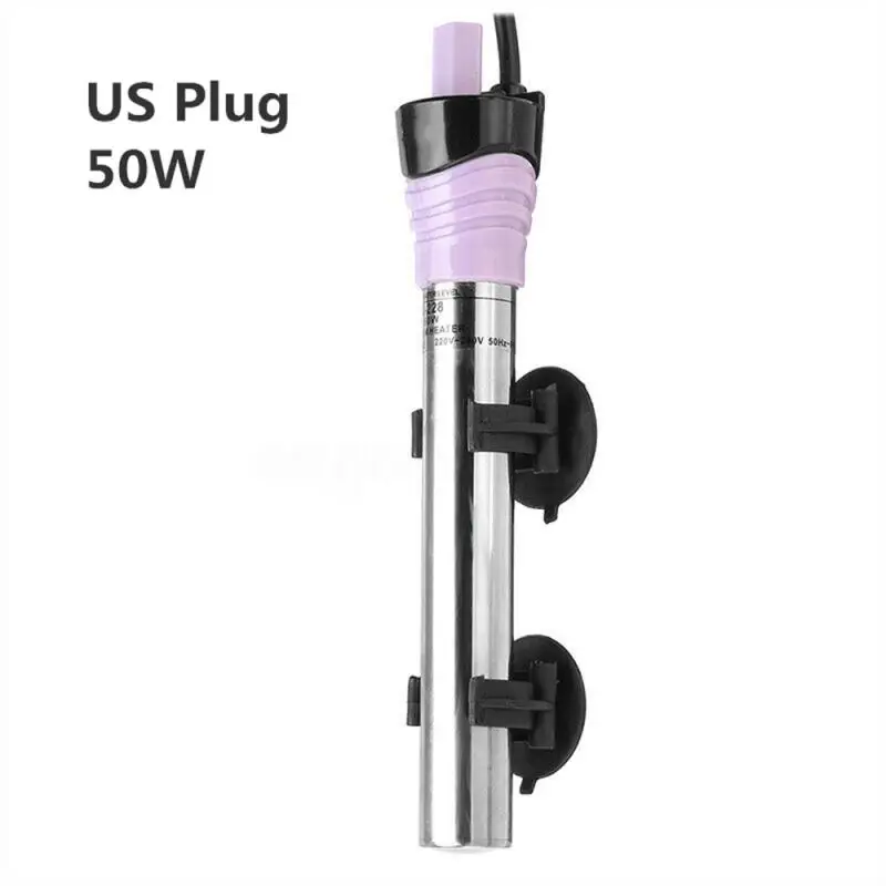US 110v 50w Вилка стандарта ЕС/США 50/100/200/300/500W аквариума погружной водонагреватель постоянного Температура нагревательный стержень аквариума обогреватель - Цвет: US 110v 50w