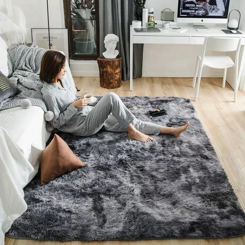 

Tie-dye Gradient Carpet For Living Room Modern 2020 Bedroom Large Rugs Soft Silkly Carpet Children's Play Plush Mats Home Decor